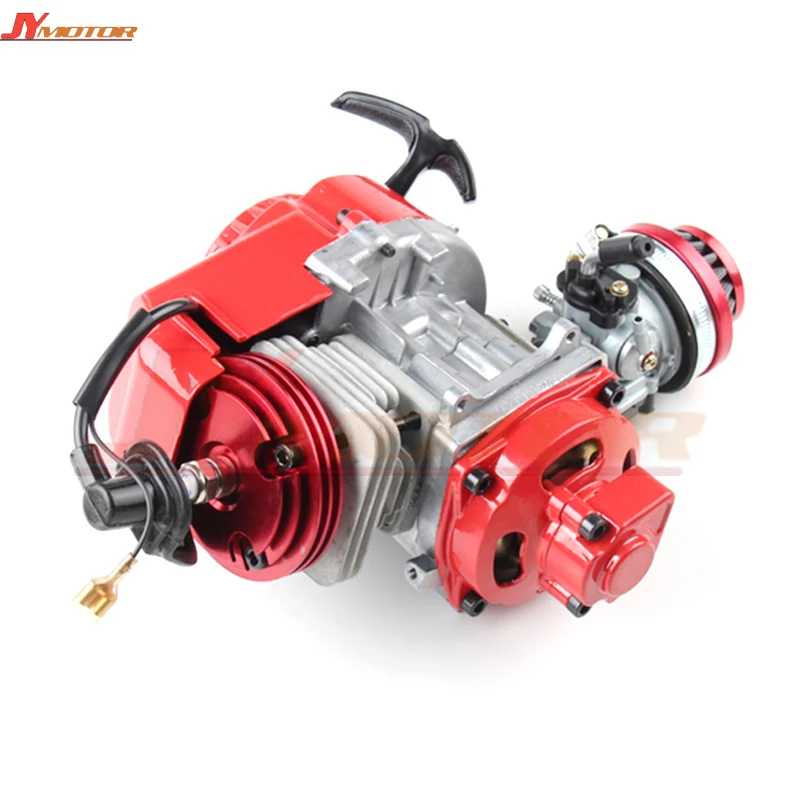 Prestaties Racing Rood 49cc 2 takt Motor Motor Mini Pocket Quad Crossmotor ATV Prestaties Racing Rood 49cc 2 takt Motor Motor Mini Pocket Quad Crossmotor ATV