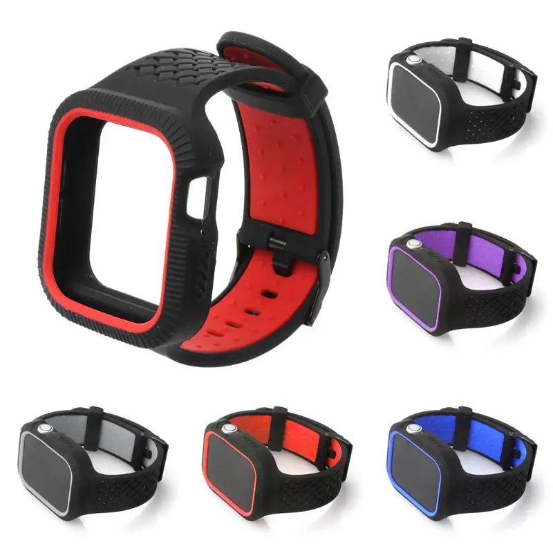 

OOTDTY Protective Case Wrist Strap Cover Soft Silicone Shockproof Watch Band for Apple Watch Series 4 40mm 44mm dropshipping