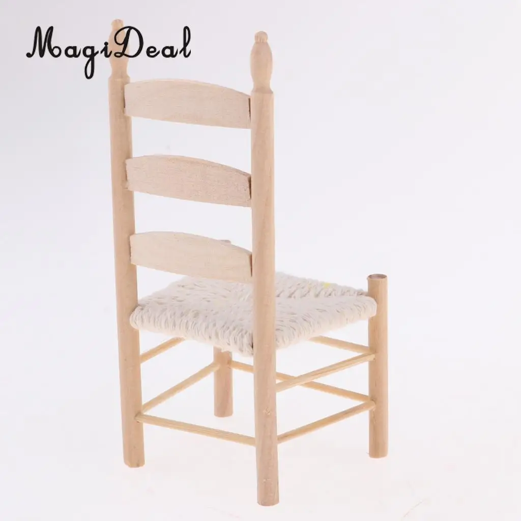2pcs Mini Dining Table Chair Model for 1:12 Scale Dollhouse Miniature Living Room Furniture