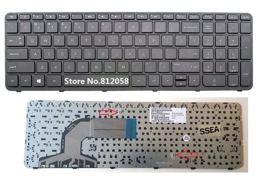 New Net Keyboards Tastiera Italiana Compatibile per Notebook HP Pavilion Sleekbook 15-B038CA 15-B040EP 15-B040SL 15-B028SL 15-B029ST 15-B030EB 15-B100SV 15-B100SW 15-B101EU 15-B128EL 15-B139TU 