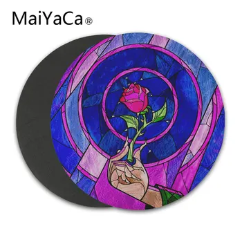 

MaiYaCa Round shape Rubber Mouse pads Beauty And The Beast used for office and home quickly 22x22 cm