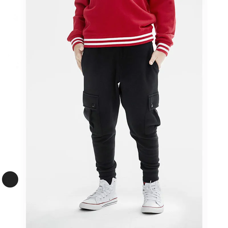 

Tanggetu 2018 Spring Winter Pants Overalls Boys Clothes Cool Cashmere Trousers Thick Warm Boy Black Fashion Pants Baby Clothes