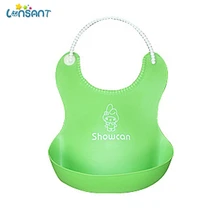 LONSANT Baby Organic Cotton Cute Baby Bibs Kid Infant Slabber Bibs Soft Silicone Baby Lunch Bibs Cute Waterproof