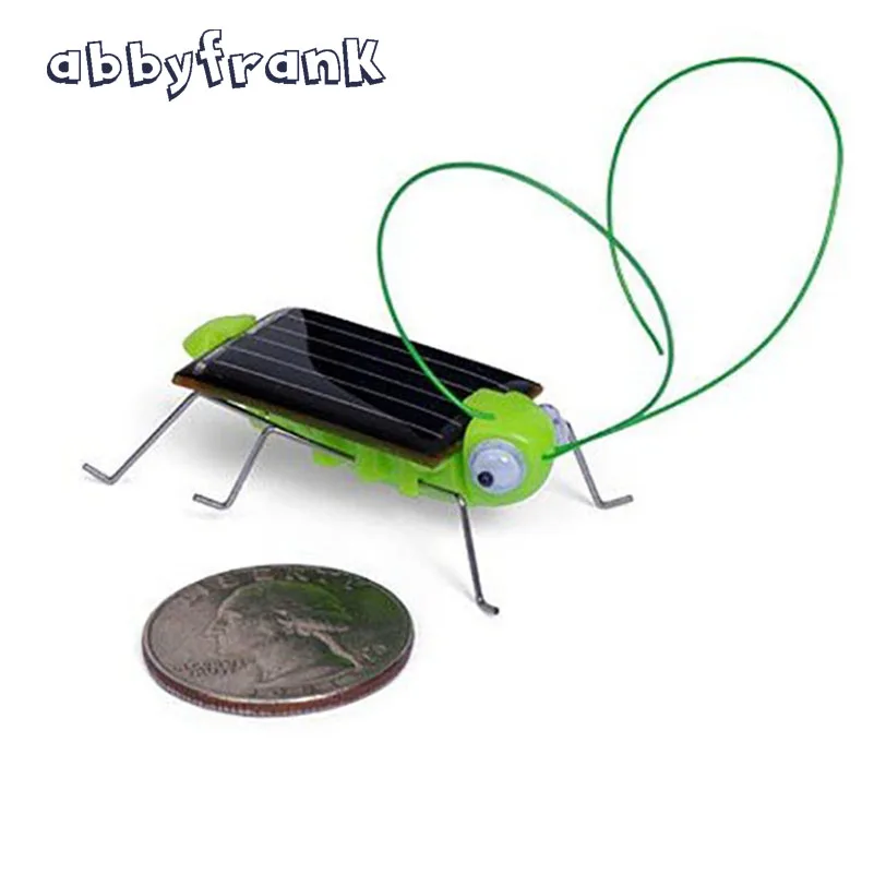 Abbyfrank Solar Toys Cricket Insect Kids Mini Green Solar Power Toys Tiny Robots