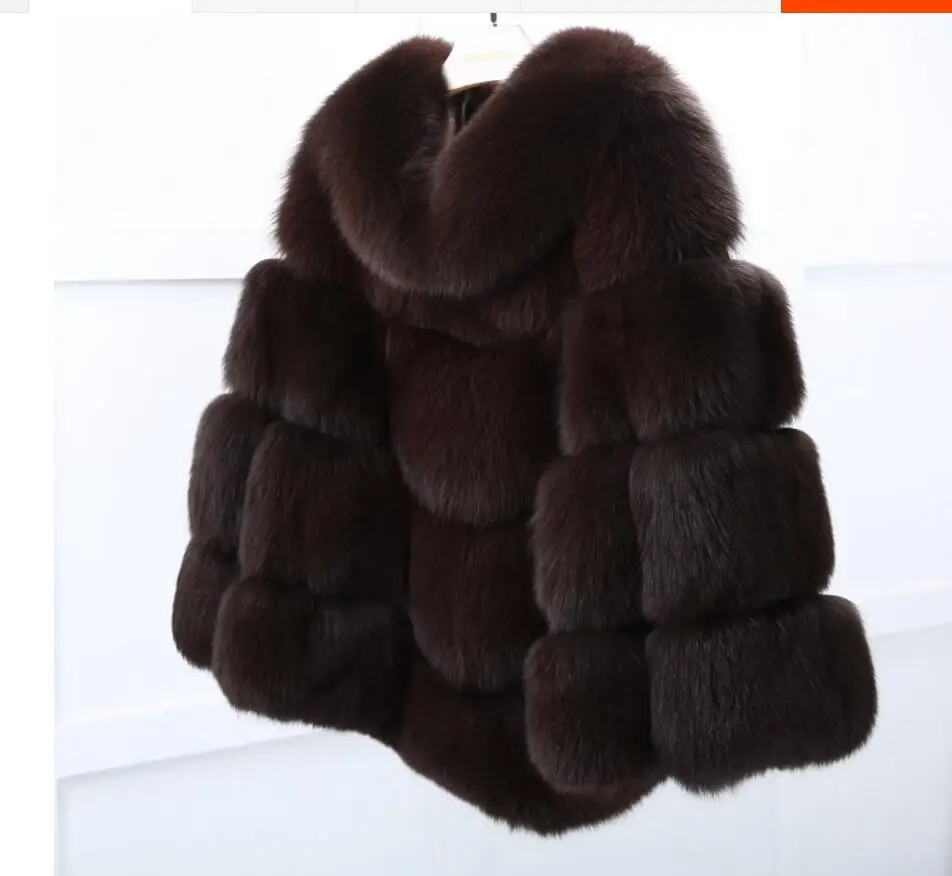 Высокая мода Для женщин стиль плаща натуральный пончо пальто большие размеры женский реального меха лисы накидка