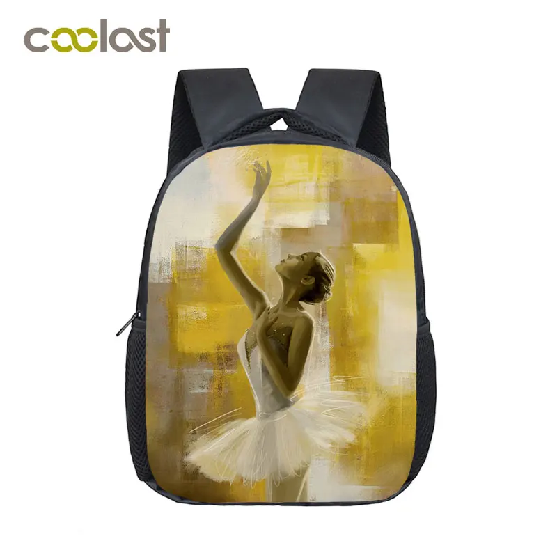 Мультяшный балетный танцевальный маленький рюкзак для девочек, детские школьные сумки, мини-сумка для детского сада, лучший подарок, детские сумки для малышей, Детская сумка для книг - Цвет: 12ballet08
