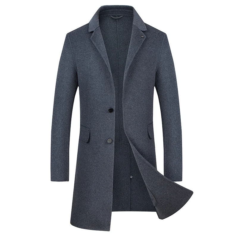 

2018 Fashion Winter Autumn Men Trench Coat Long Slim Fit Overcoat Jacket Wind Coats Fashion Outerwear Tops