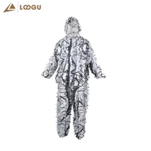 Зимняя зимняя камуфляжная одежда для охоты, белая Ghillie, костюм, камуфляжная одежда, 3D бионическая ветка деревьев, куртка, штаны, плащ-невидимка