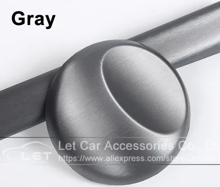 Новейшая черная серая серебристая металлическая матовая алюминиевая Виниловая пленка для отделки автомобиля, автомобильная наклейка, украшение из фольги - Название цвета: Gray