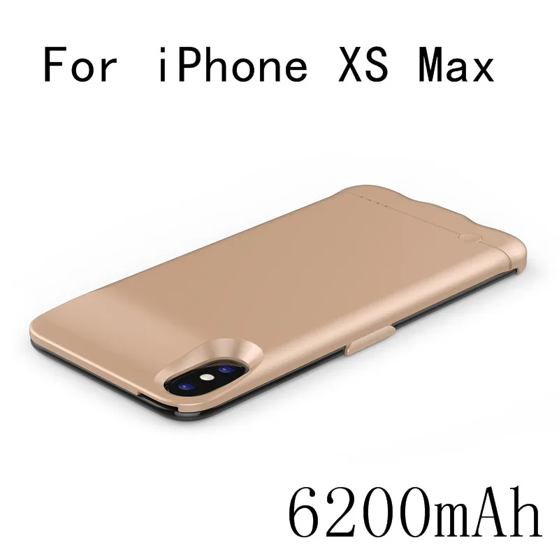 Чехол для зарядного устройства для iPhone XS Max, тонкий внешний чехол для зарядного устройства, чехол для iPhone XR X Xs, чехол для аккумулятора - Color: iXS-Gold