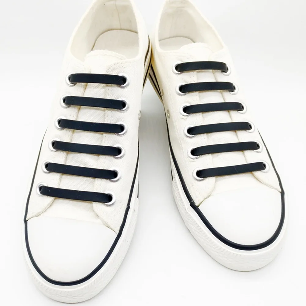 12 шт./партия новые эластичные силиконовые шнурки, силиконовые шнурки для всех кроссовок, креативные шнурки для обуви для женщин/мужчин G001