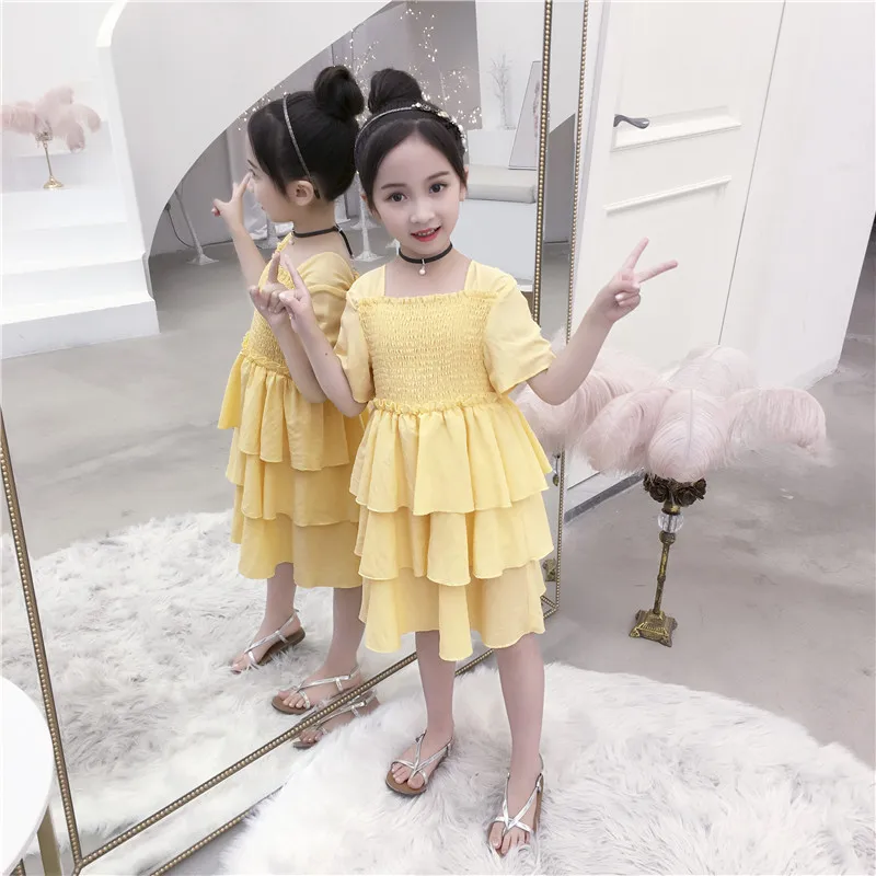 

2019 summer new Korean sweet tide short sleeve cake DRESS foreign dress