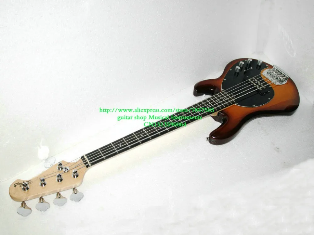 Sunburst 5 strings bass guitars music bass electric bass guitar with 9
