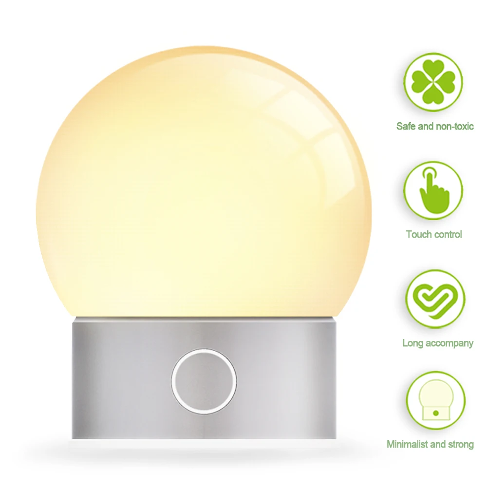 

XuanYue LED Touch Night Light for children kids baby rooms Rechargeable moon lamp Novelty Light for Bedroom Mother's Day Gift