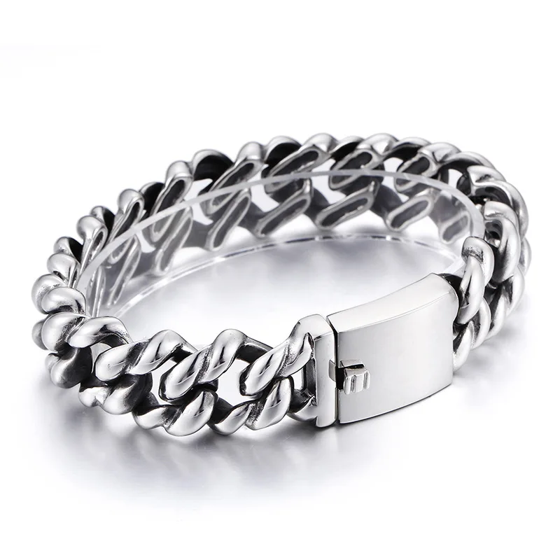 

New personality titanium steel bracelet stainless steel men's jewelry tide men jewelry