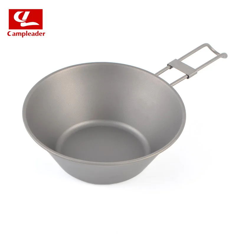 Outdoor Bowl Titanium Camping Cup Foldable Tableware Anti-Scalding Anti-Falling Outdoor Camping Picnic Titanium Cookware 300ml