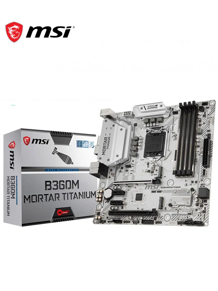 MSI B360M MORTAR TITANIUM новая материнская плата 4* SATA 6 ГБ/сек. LGA1151 8-Channel7.1 HD Audio DDR4 2666HMz материнская плата для ПК