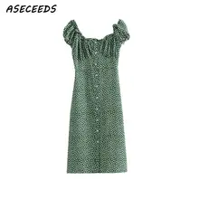 Лето, сексуальное платье миди на пуговицах с цветочным рисунком, повседневное женское пляжное платье с оборками и коротким рукавом, вечерние платья Vestidos