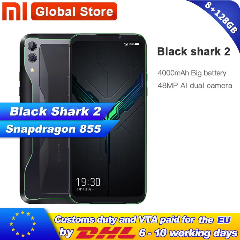 Xiaomi Black Shark 2 8 Гб Оперативная память 128 Встроенная Snapdragon 855 смартфон игровой