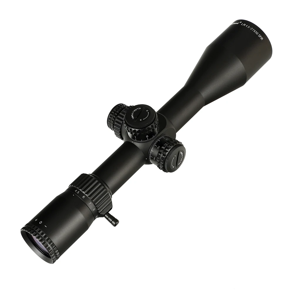 Gravado em Vidro Bloqueio de Redefinição da Torre Ohhunt Sfir Mira Telescópica Mil Dot Retículo Paralaxe Lateral Vistas Ópticas Táticas Escopo lr 4.5-27x50 3 High Quality Esporte e Lazer