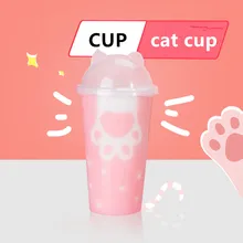 50 шт. 90 калибра чистая красная коготь для кошек Чашка 500 мл Одноразовая чашка для чая утолщенная пластиковая чашка вечерние стакан для дня рождения с крышкой