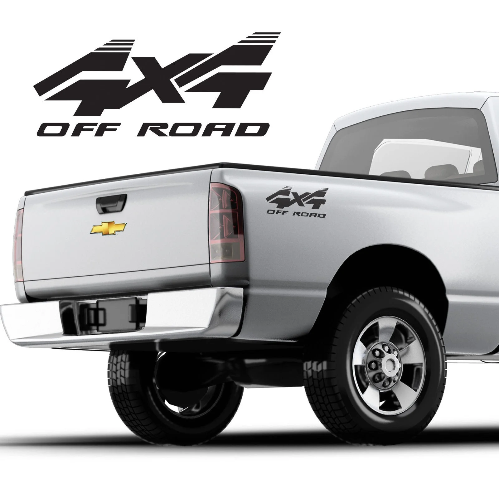 ONE PAIR x /"4x4 OFF ROAD/" F150 Super Duty Vinyl Car Window Decal Sticker OR001