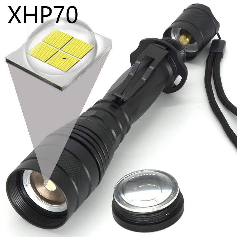 Мощный светодиодный фонарик Litwod Z40P75 CREE XHP70 3200lm линза convoy xlamp масштабируемый