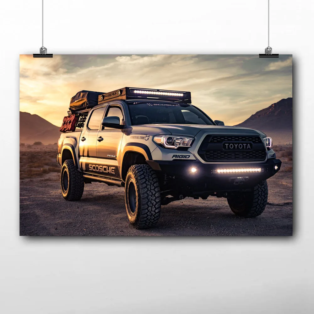 HD Printed Tacoma Pickup Off-Road Vehicle Car Wallpapers Posters Canvas Wall Art Framed Painting for Room Decor | Дом и сад