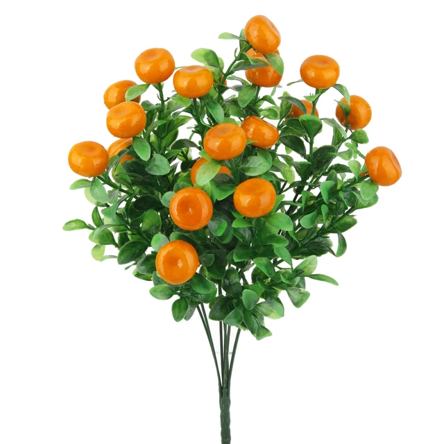 Aliexpress Party Supplies Artificial 7 Branch Lucky Party Supplies Artificial 7 Branch Lucky Fruit Orange Bunch Fake Plant Office Decoration Home