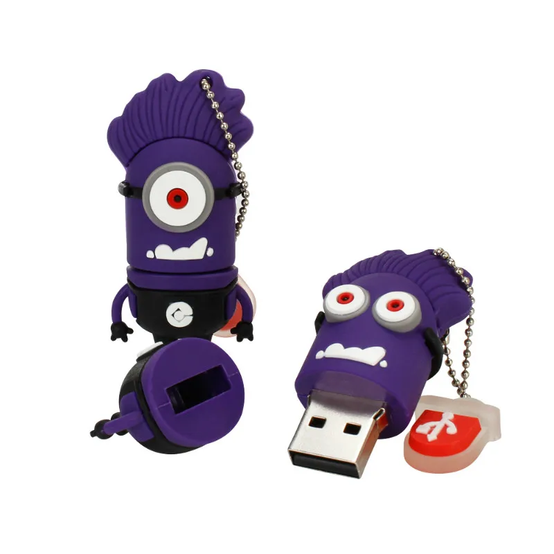 Usb флеш-накопитель 32gb 64gb мультяшный флеш-накопитель с миньонами 4gb 8gb 16gb Милый U диск 128gb высококачественный флеш-накопитель USB 2,0