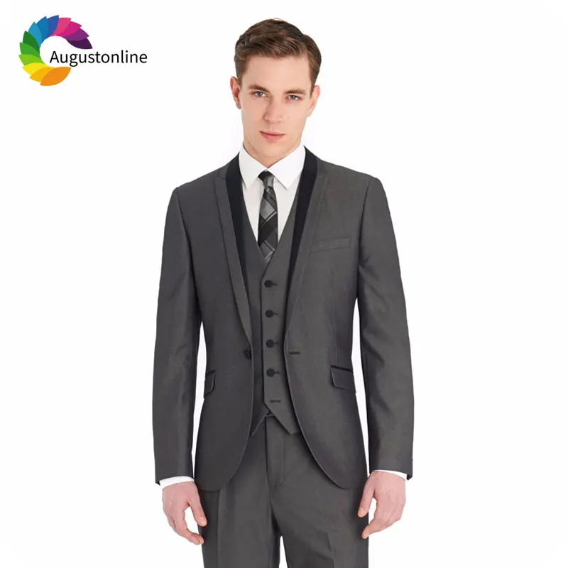 Винтаж серый Для мужчин костюмы для Бизнес черный максимумом нагрудные формальный мужской блейзеры для похудения Terno Masculino 3 предмета