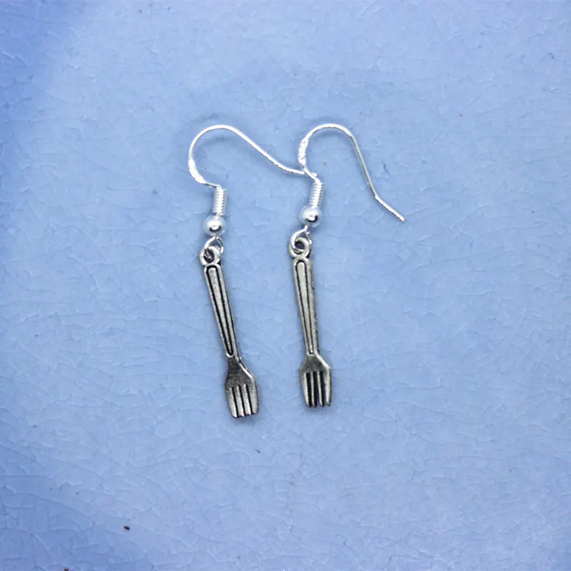 

Funny Quirky Knife-Fork-Spoon Tableware Earrings Women's Fashion Creative Hand-made Jewelry Personality Gifts Restaurant Worker