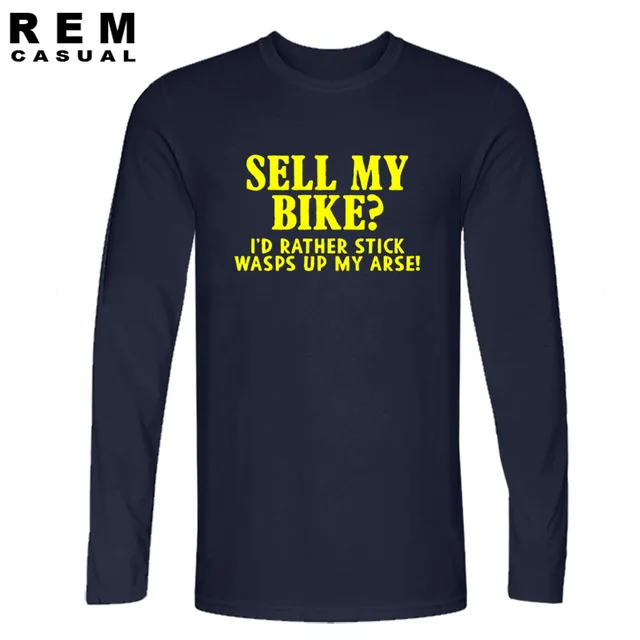 T Shirt A Manches Longues Pour Hommes Decontracte Et Humoristique Mon Motard Blague Cadeau D Anniversaire Moto Cycle De Montagne Aliexpress