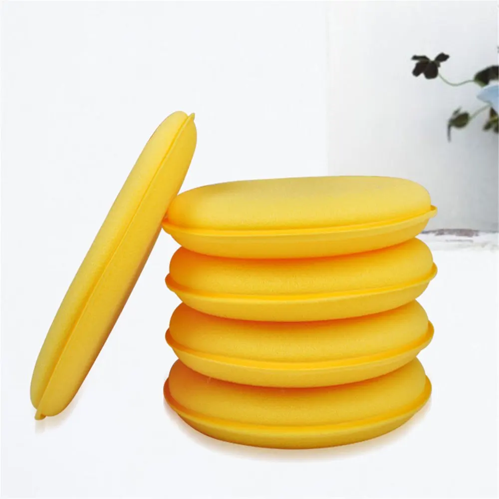 

Practical Car Round Blank Holder Fiber Wax Applicator Pads Polishing Sponges With Net Car Accessories Polisher Pads