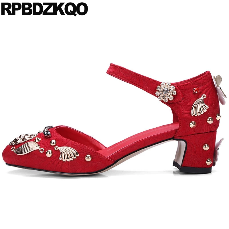 pearl embellished pumps