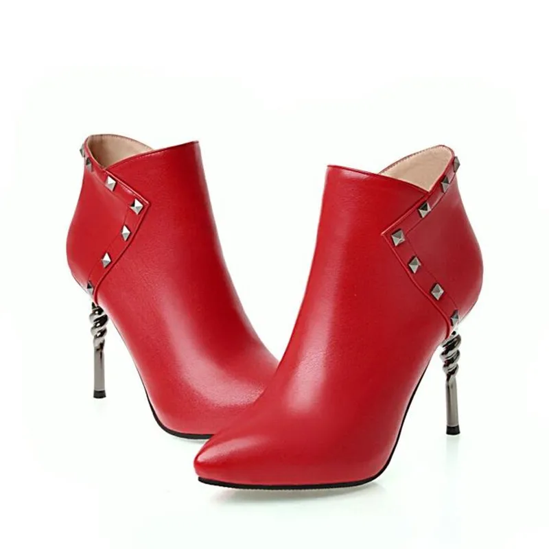 winter New pattern fashion Europe and America Cusp black sexy boots Fine heel Add wool Keep warm Women Boots size 34-43