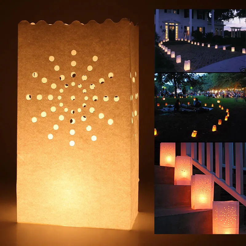 20pcs/lot New Sun Shine Candle Bags Holder Luminaria Paper Lantern