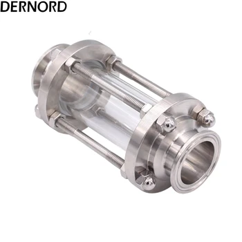 

DERNORD Diopter, 1.5" Tri Clamp Clover Flow Sight Glass SUS316 Stainless Steel Sanitary Fitting Ferrule OD 50.5mm For Home Brew