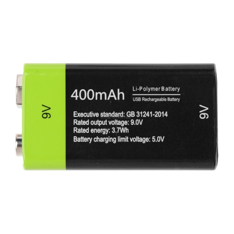 9V 400mAh USB аккумуляторная батарея 6F22 Lipo для мультиметра микрофона дистанционного управления