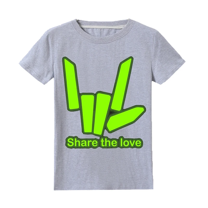 Молодежная футболка с надписью «Share The Love» разные цвета, футболка и изображением Микки, Детская Молодежная Черно-синяя рубашка одежда для мальчиков и девочек