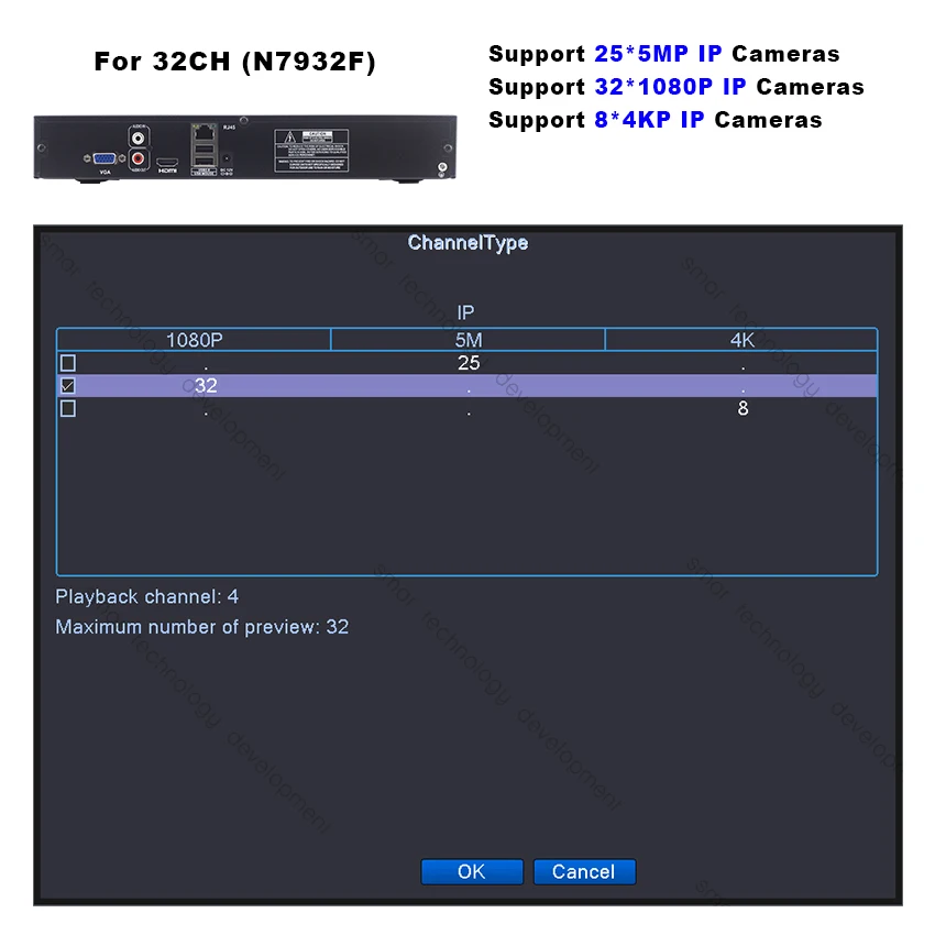 Видеорегистратор Smar FULL HD 32 канала 1080P CCTV NVR 25 каналов 5 Мп 8 4K сетевой