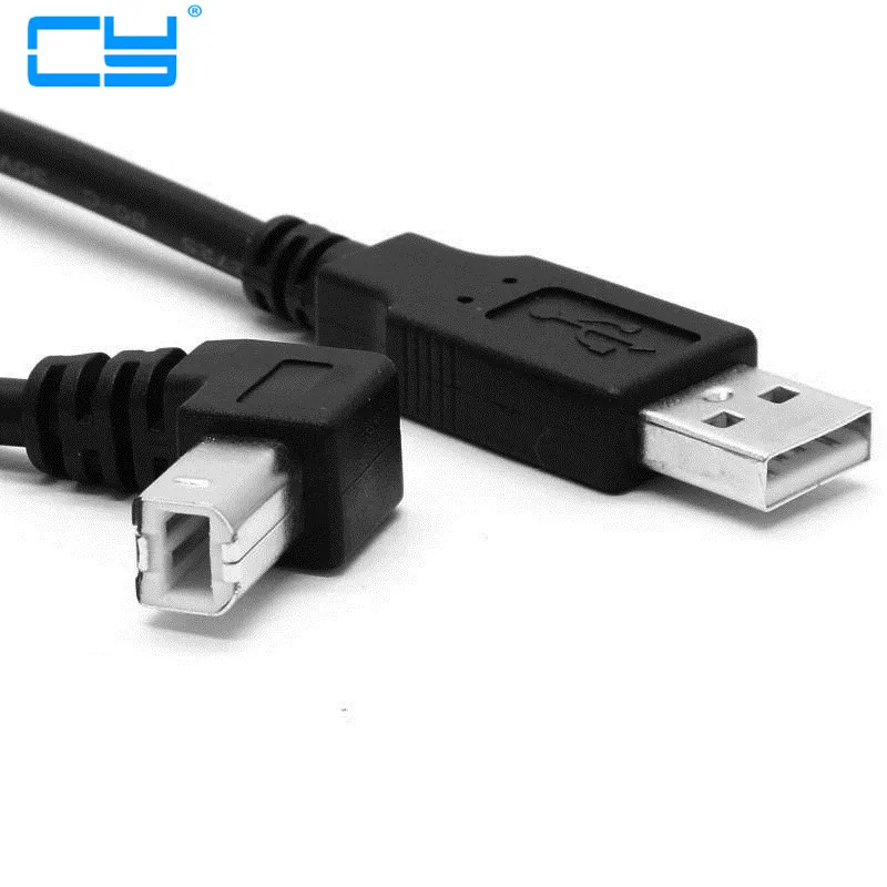 USB 2.0 male to B male 90 degree down elbow cable connector For Hard