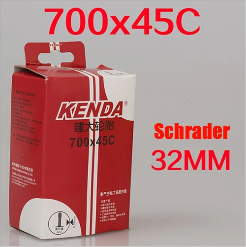 KENDA велосипедная камера шины 700C 700* 18-23C 700* 23-25C 700* 28-32C 700* 35-43C AV/FV MTB Дорожная велосипедная камера Schrader Presta - Цвет: 700X45C