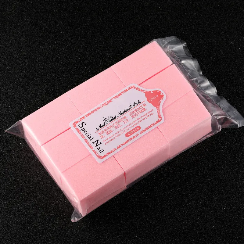 630 шт цветной утолщенный безворсовый Гель-лак для нейл-арта для удаления ватных дисков салфетки для ногтей для полировки, очистки хлопка - Цвет: pink