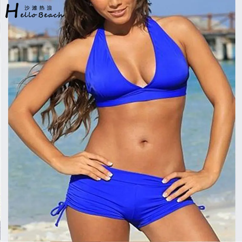 

HELLO BEACH 2017 Bikinis Set Sexy Swimwear Women Bathing Suits 2 Pieces Swimsuit Women's Swimming Suit Biquines Beachwear swim