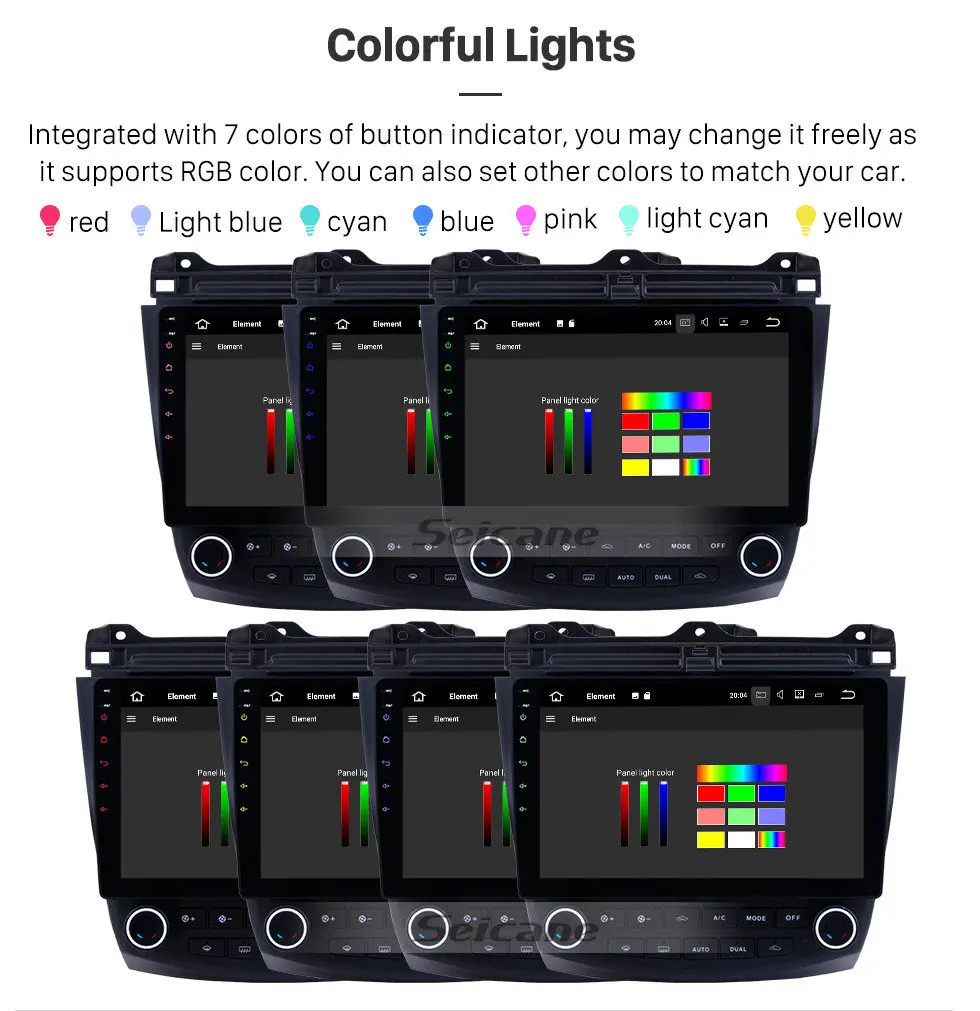 Excellent Seicane Car Stereo 10.1" HD Android 9.0 GPS Navi For Honda Accord 7 2003 2004 2005-2007 8-Core Support Steering Wheel Control 12 Excellent Seicane Car Stereo 10.1" HD Android 9.0 GPS Navi For Honda Accord 7 2003 2004 2005-2007 8-Core Support Steering Wheel Control 12