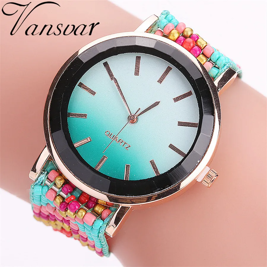 Hot Selling Vansvar Fashion Handmade Braided Watch Casual Women Wrist Watches Luxury Ladies Quartz Watches Relogio Feminino 2115