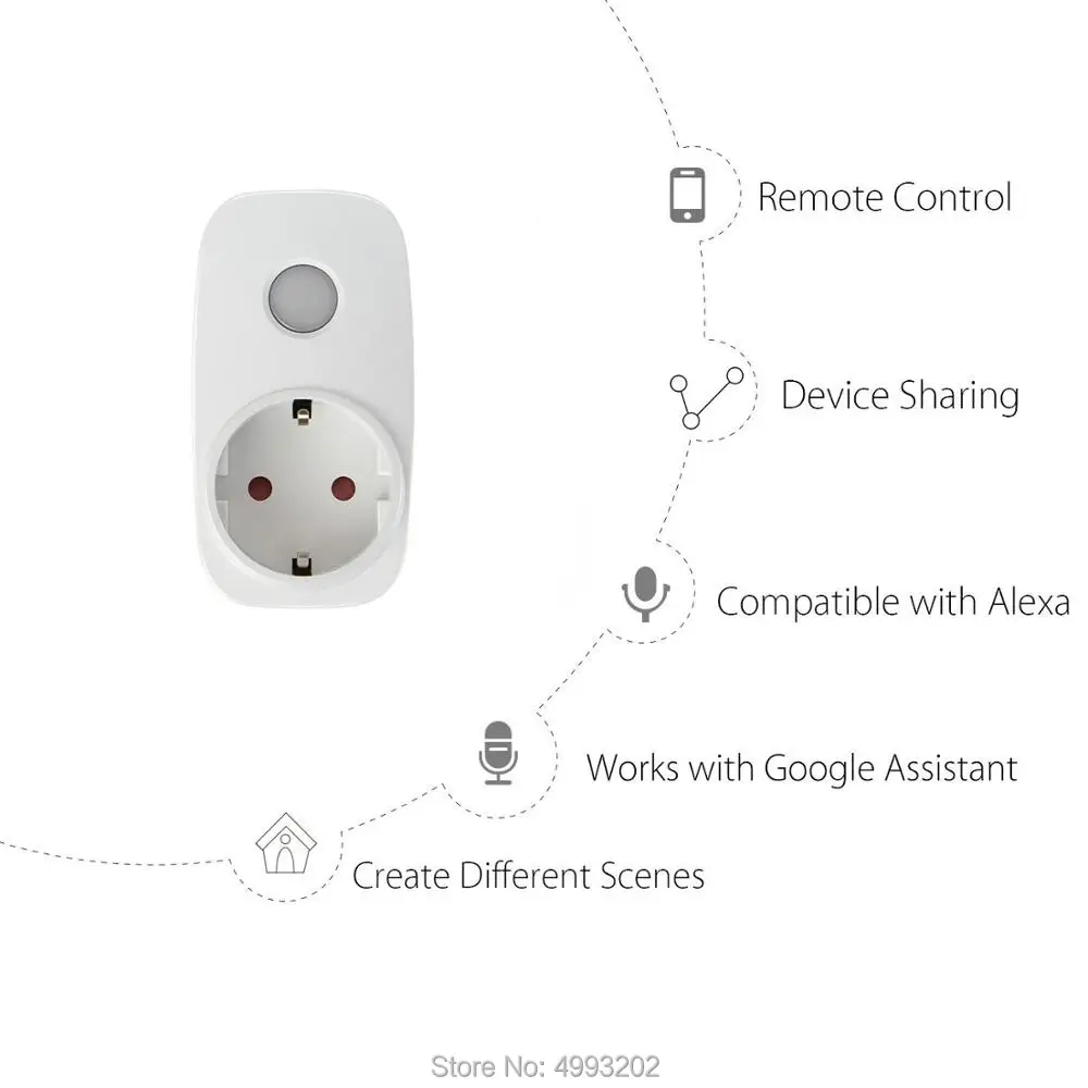 Broadlink SP3S SP3 wifi умная розетка с европейской вилкой 16А пульт дистанционного управления умный переключатель синхронизации работает для Amazon Alexa Google Assistant