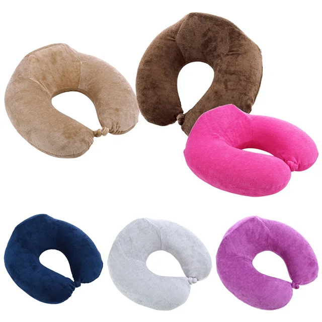 Home Design U-neck Travel Support Pillow Part - 17: Memory Foam U Shape Neck Pillow Car Airplane Travel Pillow Neck Head Support Travel Home Office