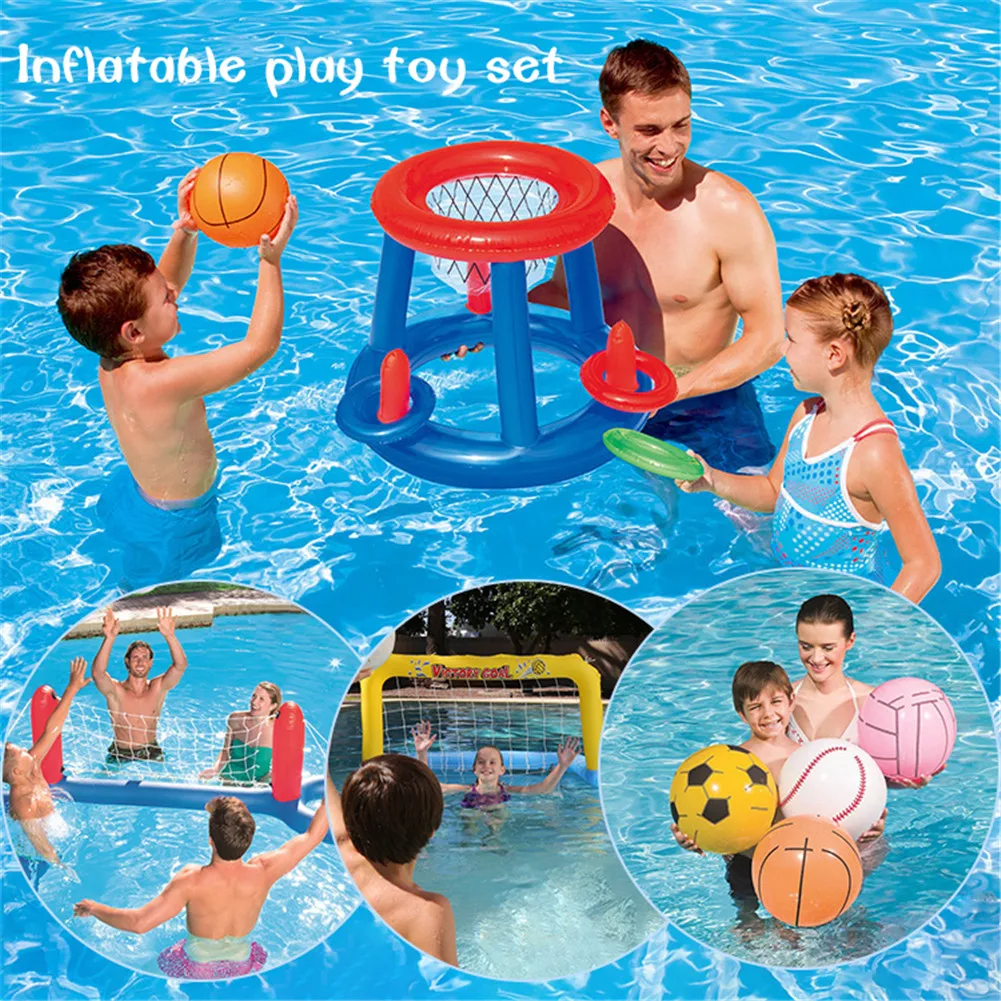 Водяная надувная игрушка бассейн баскетбол волейбол гандбол ПВХ пластиковая нейлоновая сетка водный мяч игровой набор